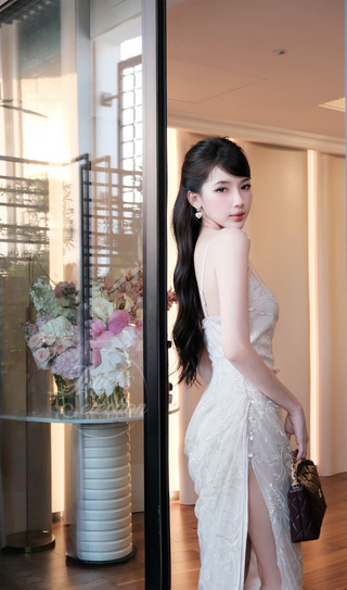 B516 Bloom Sheer Midi