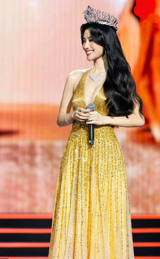 AA0161 GOLDEN LUMINESCENCE GOWN