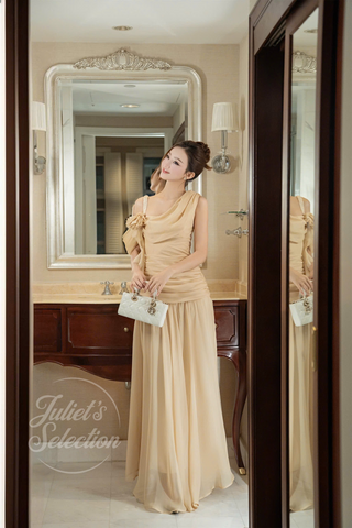 P0146 Champagne Drape Midi