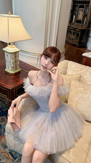 P0432 Ruffle Mini Dress