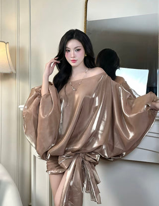 A480 Rosewood Organza Babydoll