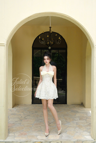 P0205 Bow Lace Dress SML