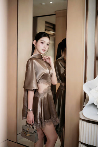 P0431 Silk Lace Dress