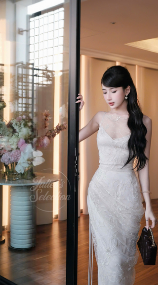 B516 Bloom Sheer Midi