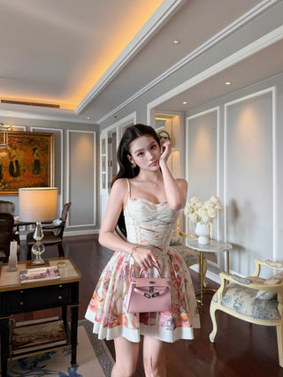 B607 Floral Mini Dress