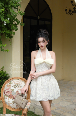 P0205 Bow Lace Dress SML