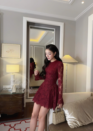 P0283 Lace Mini Dress