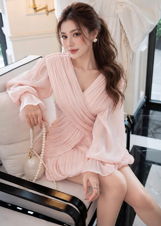 B764 Roséa Drape Dress
