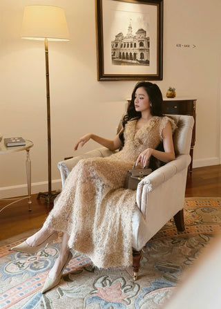 B583 Lueur Plume Dress