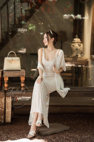 P0200 Floral Lace Midi & Scaft