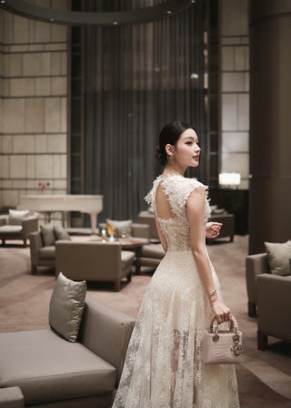 P0413 Ivory Floral Dress
