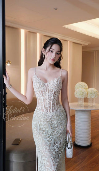 B332 VINE BLOSSOM LACE DRESS