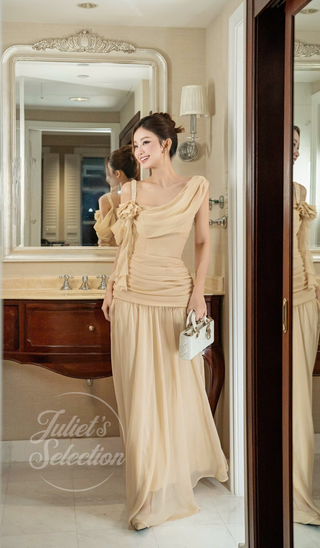 P0146 Champagne Drape Midi