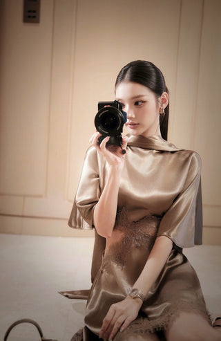 P0431 Silk Lace Dress