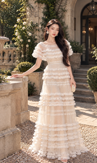 C097 TRIVIA RUFFLE DRESS