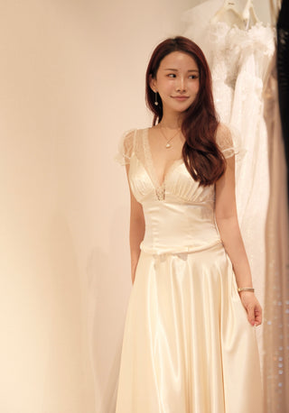 B617 Ivory Veil Dress