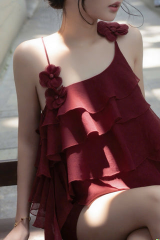 B499 Ruby Ruffle Set