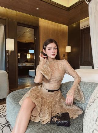 P0400 Lace mini dress