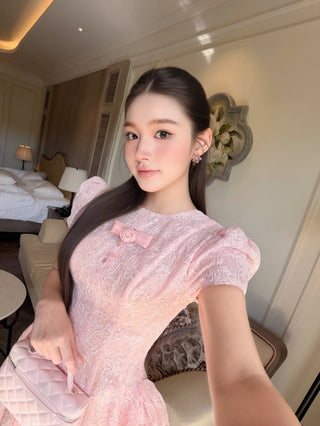 P0296 Lace Mini Dress