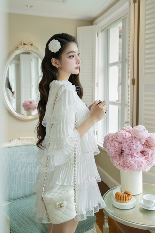 P0071 Pleated mini dress