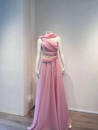 AA0036 PRISM RUBELLITE GOWN