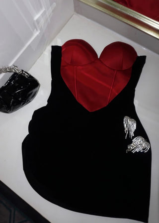 A299 SERAPHINA FLIRTY VELVET DRESS