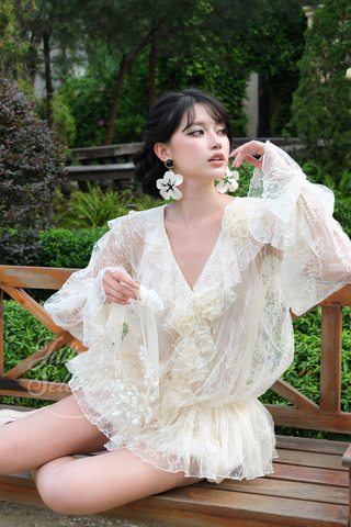 P0211 Whispering Lace Dress