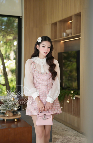 P0266 Rosé Tweet Dress
