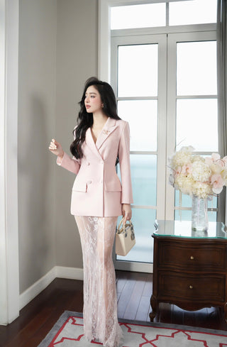 P0255 Lace Blazer Set