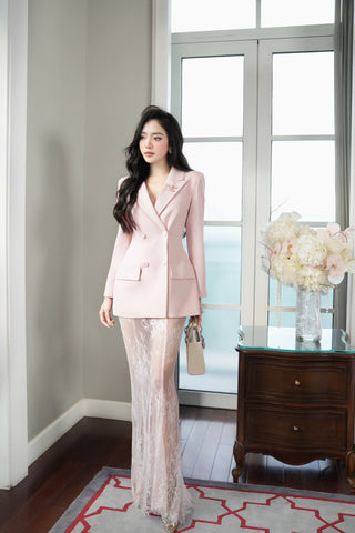 P0255 Lace Blazer Set