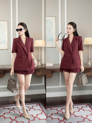 P0150 Navy Pleats Set