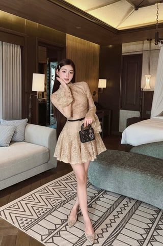 P0400 Lace mini dress
