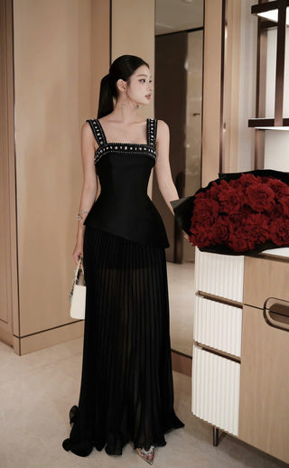 P0425 Peplum Embellishment Dress