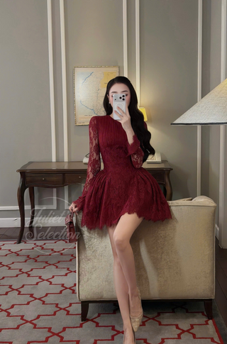 P0283 Lace Mini Dress