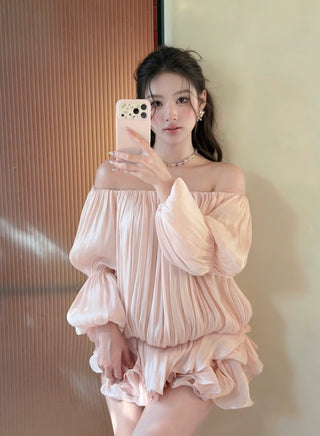 B603 Soft Blouson Dress