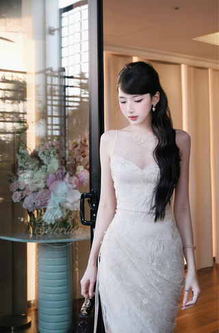 B516 Bloom Sheer Midi