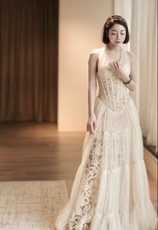 B503 Ivory Halo Dress