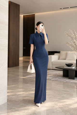 B620 Safari Collar Dress