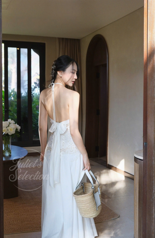 P0073 Ivory Lace Maxi