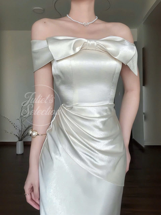 B481 Silk Swan Dress