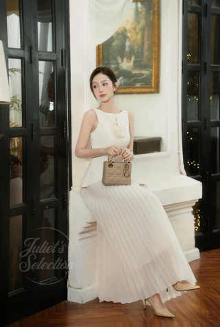 P0208 Crewneck Pleated Set