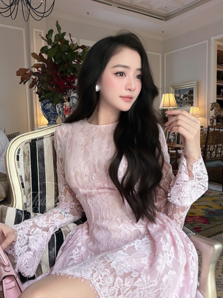 P0283 Lace Mini Dress