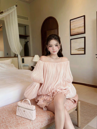 B603 Soft Blouson Dress