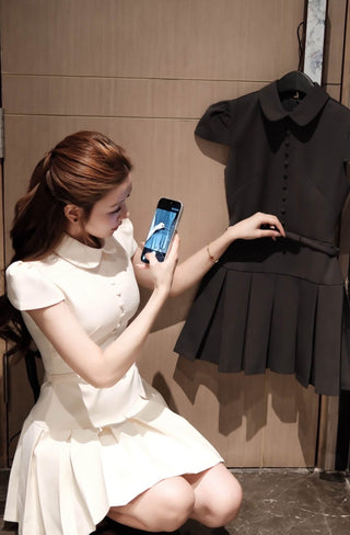 P0502 Ribbon Mini Dress