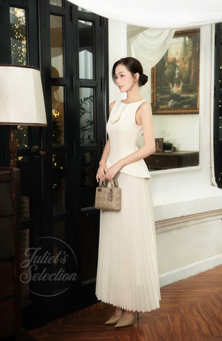 P0208 Crewneck Pleated Set