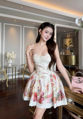 B607 Floral Mini Dress
