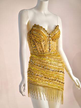 AA0015 VEGAS GOLDEST TREASURE DRESS