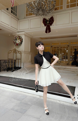 P0281 Pleated Mini Dress