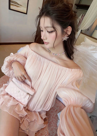 B603 Soft Blouson Dress