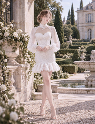 WD0023 Seraphic Floral Bodice Gown